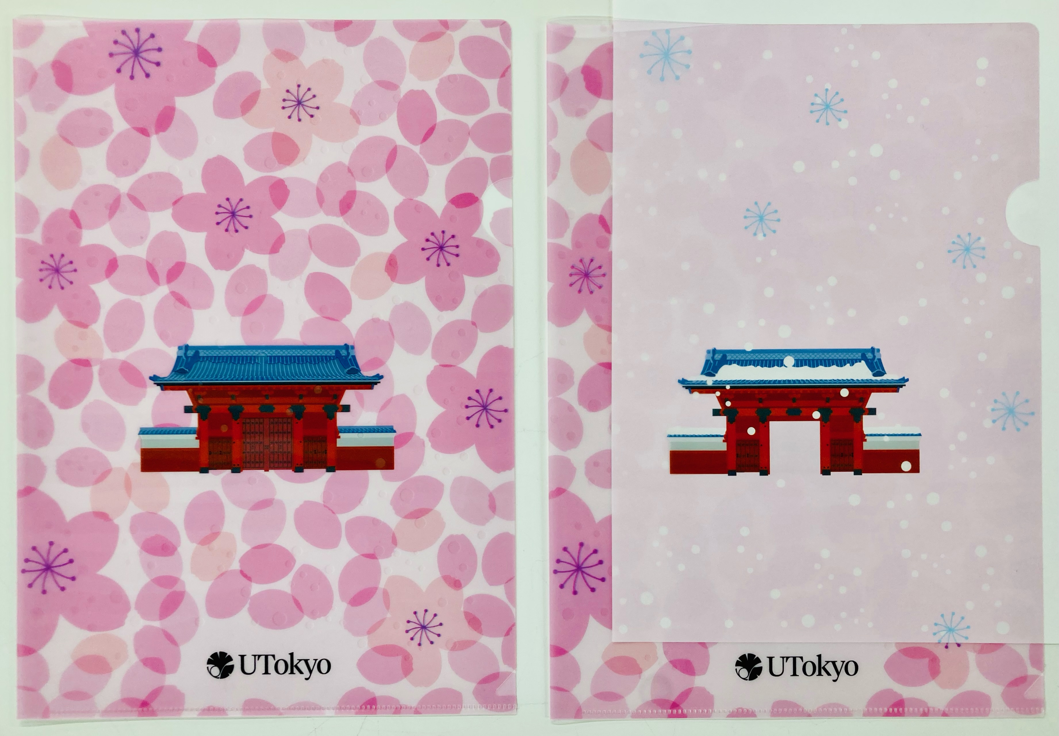 マジッククリアファイル 赤門（桜・雪）