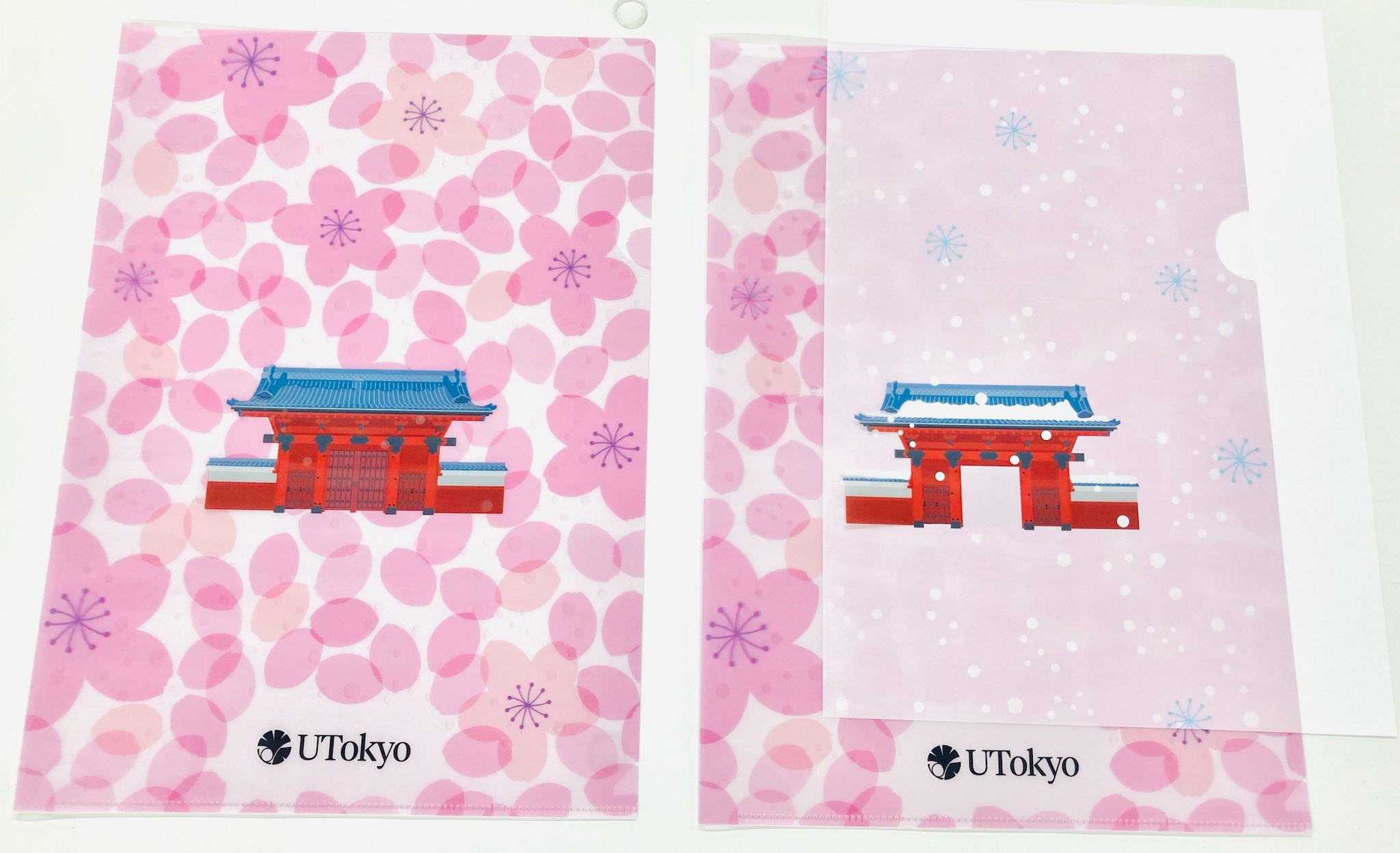 マジッククリアファイル 赤門（桜・雪）