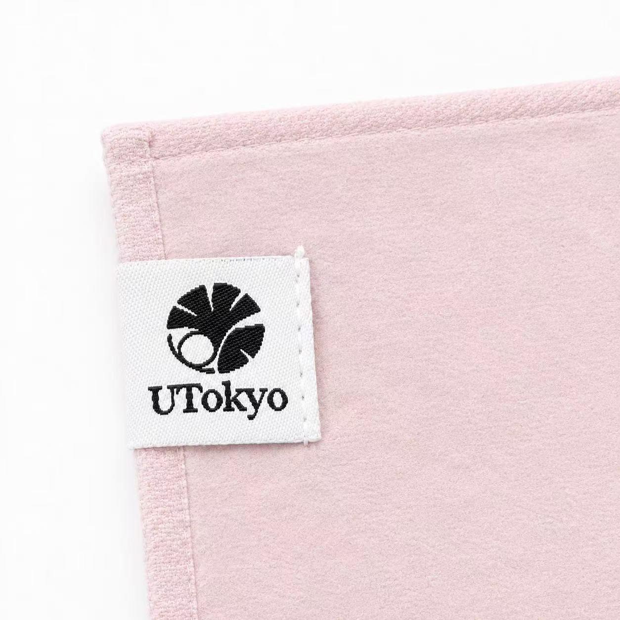 銀杏刺繍タオルハンカチ　ピンク