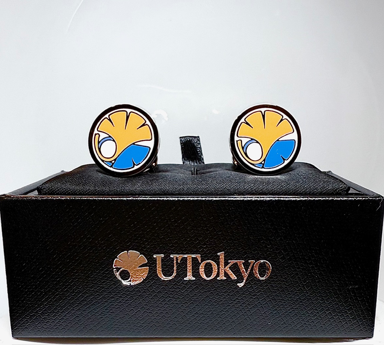 東大マーク銀杏カフリンクス　エナメル