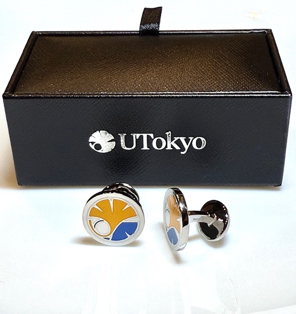 東大マーク銀杏カフリンクス　エナメル